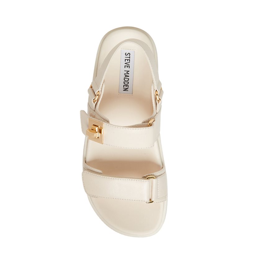 Sandalias de Plataforma Steve Madden Mona Cuero Mujer Beige | ES GK2863